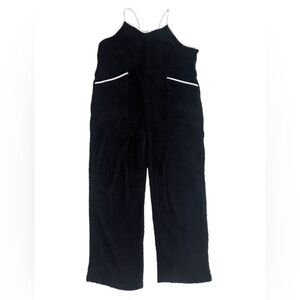 NWOT Moa Moa Girls Black Fuzzy Jumpsuit Size L
